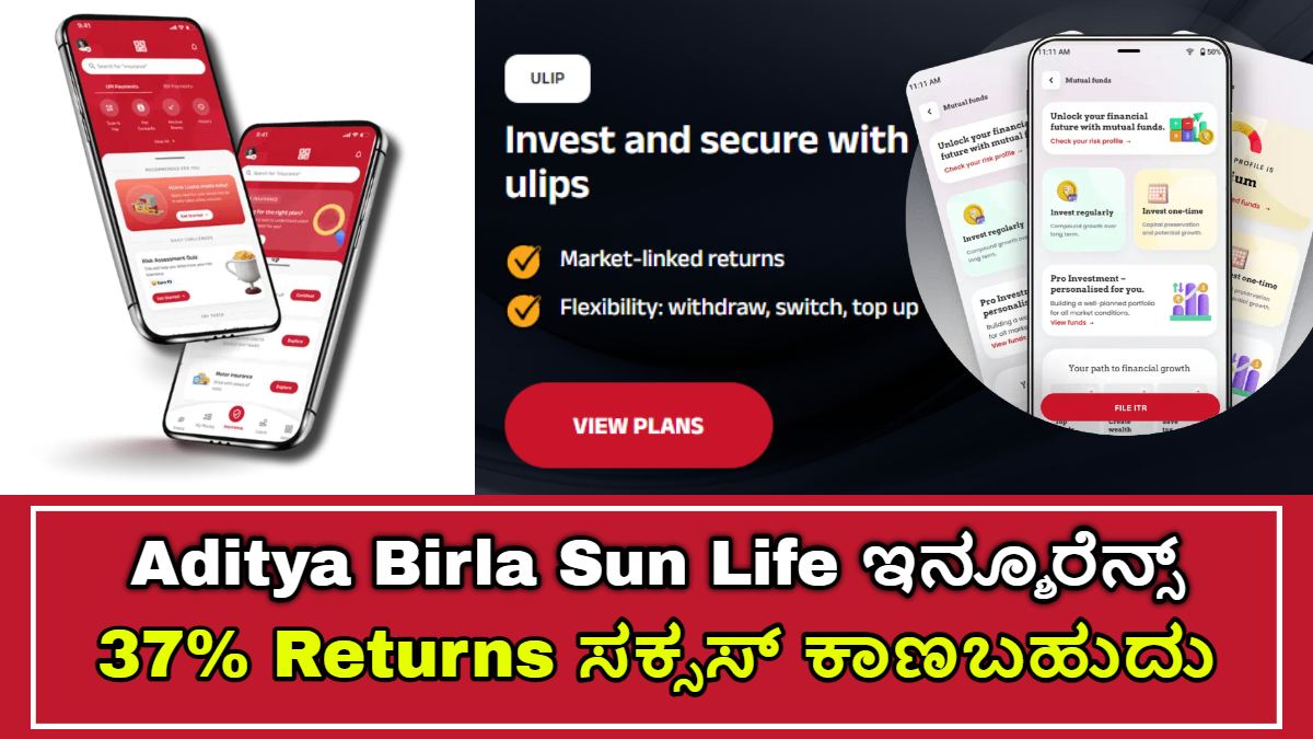 Aditya Birla Sun Life ಇನ್ಶೂರೆನ್ಸ್ ಬೆನಿಫಿಟ್ಸ್!! 5 ವರ್ಷಗಳಲ್ಲಿ ಬರೋಬರಿ 37% ರಿಟರ್ನ್ಸ್ ನೀಡುತ್ತದೆ