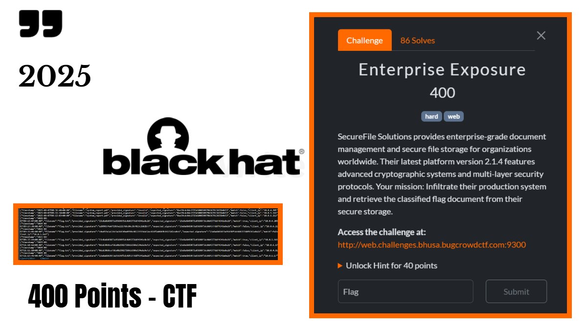 Black Hat USA 2025 WriteUp - Web Challenge Enterprise Exposure