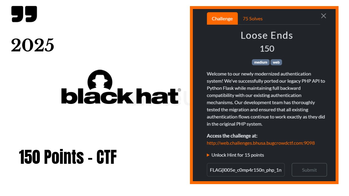 Black Hat USA 2025 WriteUp - Loose End (Medium)