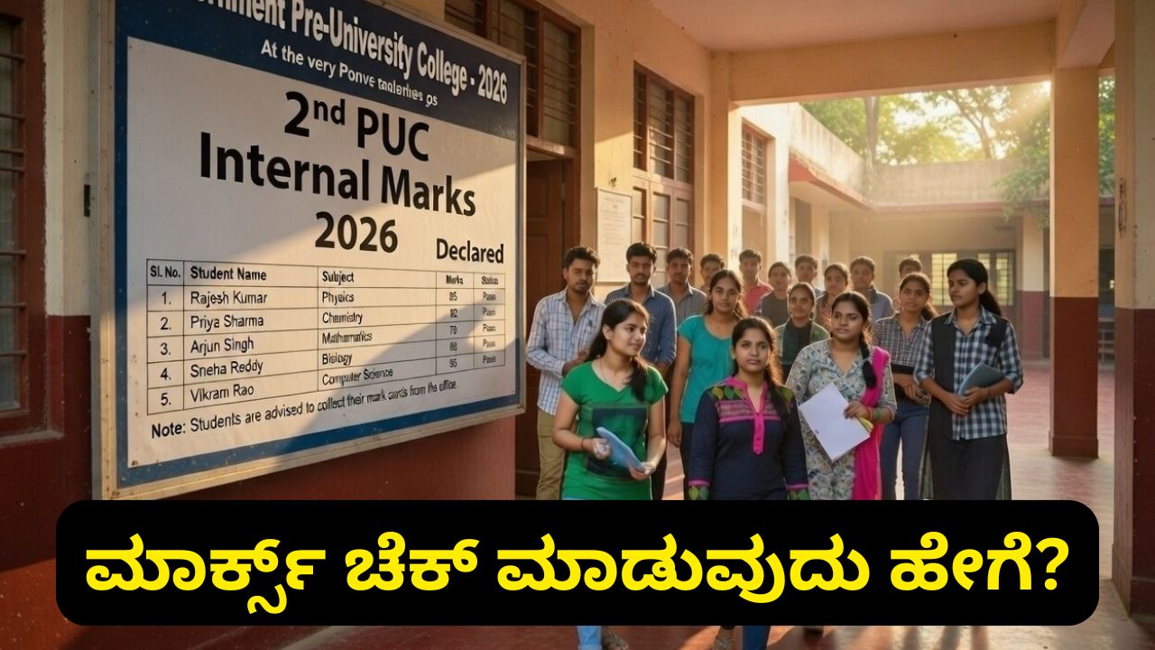 2nd PUC Internal Marks OUT 2026: 20 ಅಂಕಗಳ ಇಂಟರ್ನಲ್ ಅಸೆಸ್ಮೆಂಟ್ ವಿವರ ಪ್ರಕಟ!