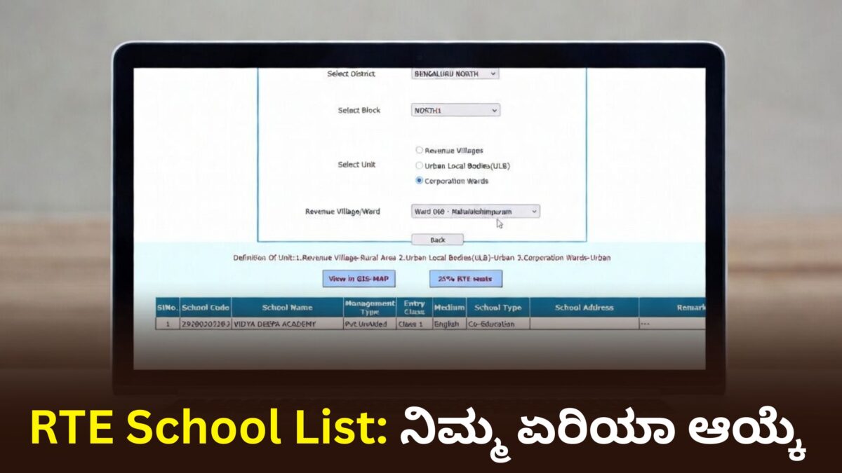 RTE School List: ನಿಮ್ಮ ಏರಿಯಾ ಆಯ್ಕೆ | GBPA ವಾರ್ಡ್ಗಳು